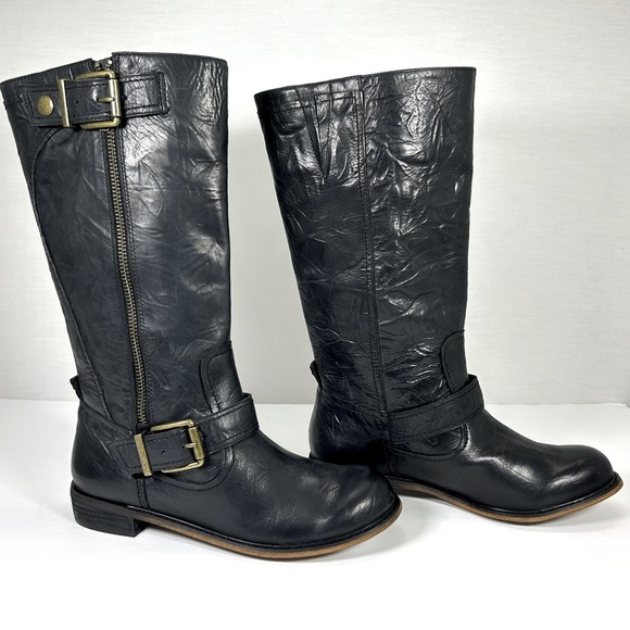 NIB Gianni Bini Ride-On Leather Boots Size 5.5 Women’s - Picture 4 of 14